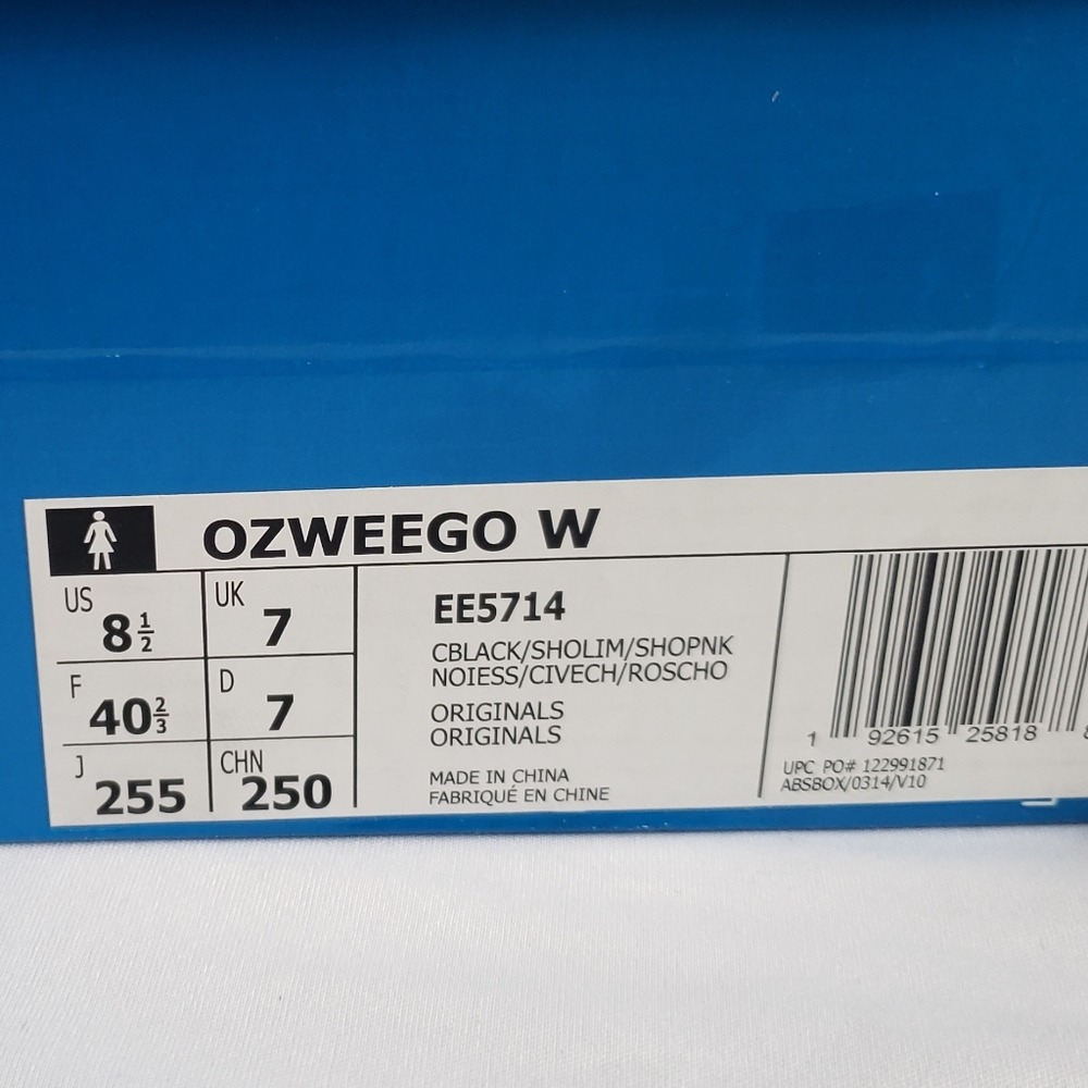 Adidas Women's Ozweego Sneakers, Running Shoes. Black/Lime/Pink. Size 8.5. - Picture 5 of 5